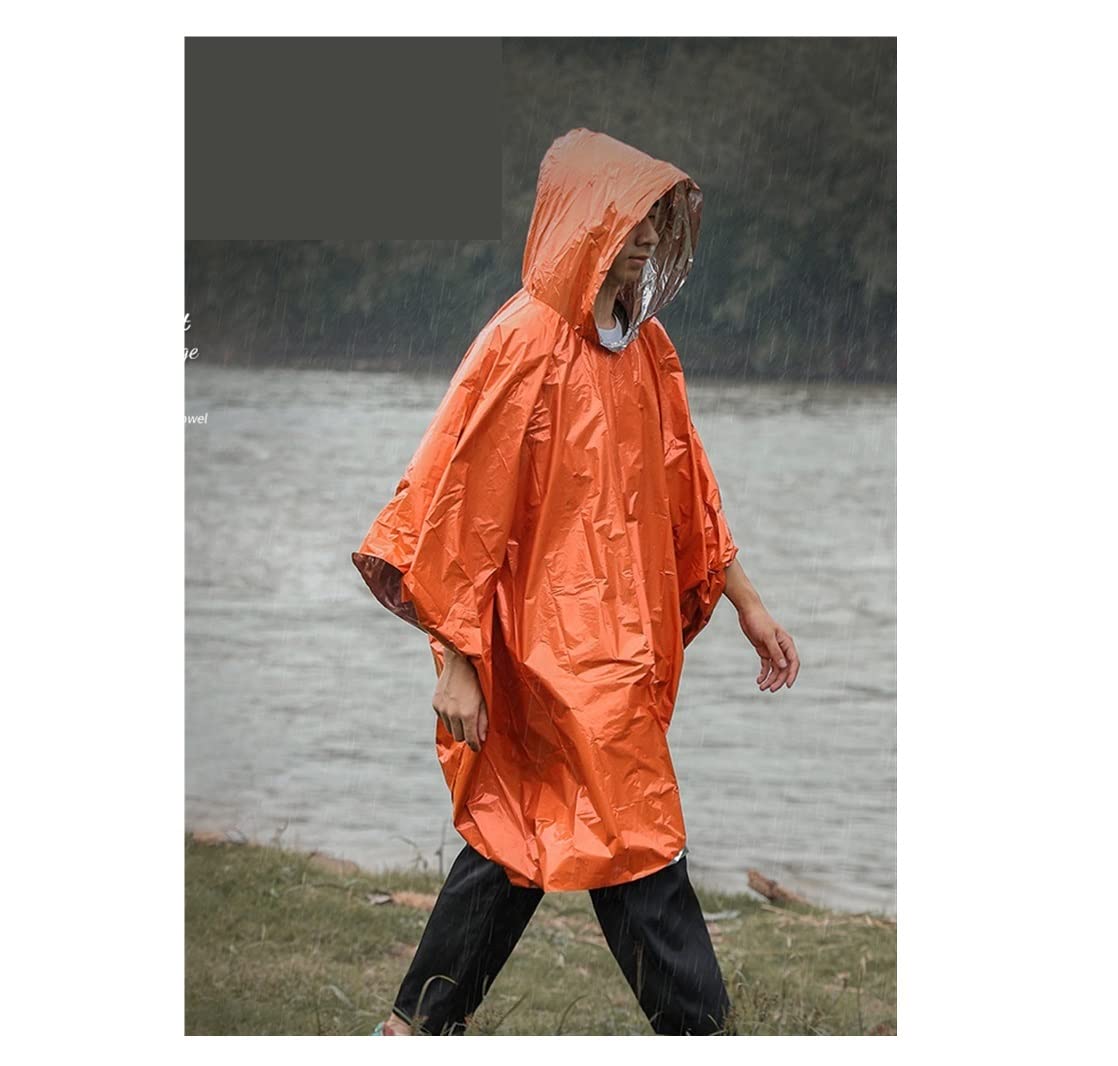 Poncho Antipioggia Poncho Antipioggia da 5 Pezzi, Impermeabile da Uomo Impermeabile da Esterno con Cappuccio Impermeabile da Donna Mantella Antipioggia