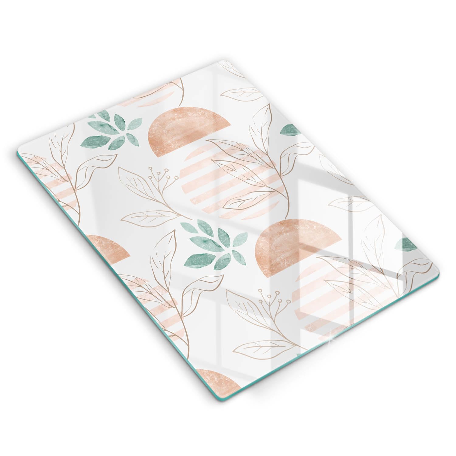 Plaque induction protection 40x52 verre motif boho Wallfluent