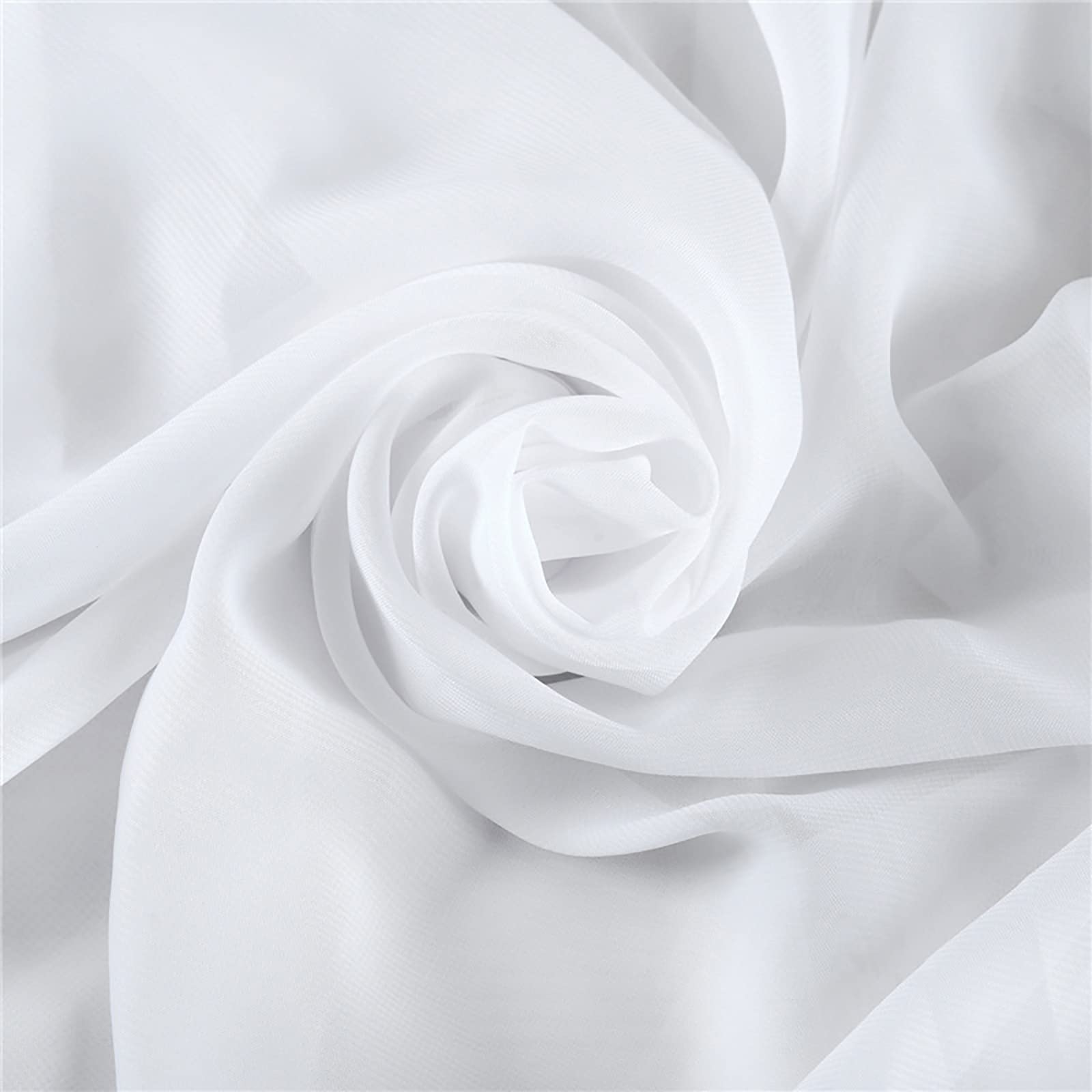 BestAlice Künstliches Hochzeitsbogen-Blumen-Set (3er-Set), 2 künstliche Blumengirlanden mit 1 weißem Drapierstoff für Hintergrunddekoration, Weiß 4