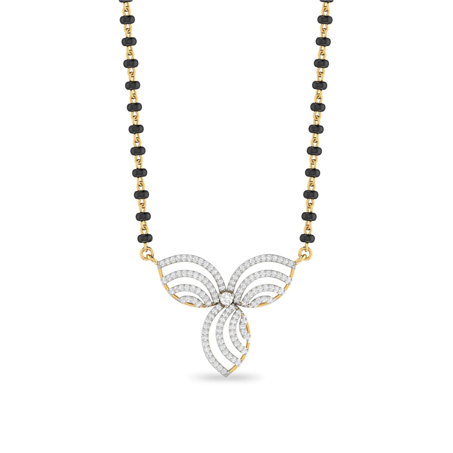 18k (750) Yellow Gold and Solitaire Mangalsutra for Women