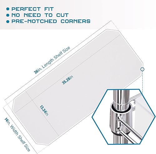 Miniatura 10 de BRIAN & DANY Revestimiento de alambre para estantes de 16 x 36 pulgadas, revestimientos resistentes para estantes de alambre, tapetes protectores