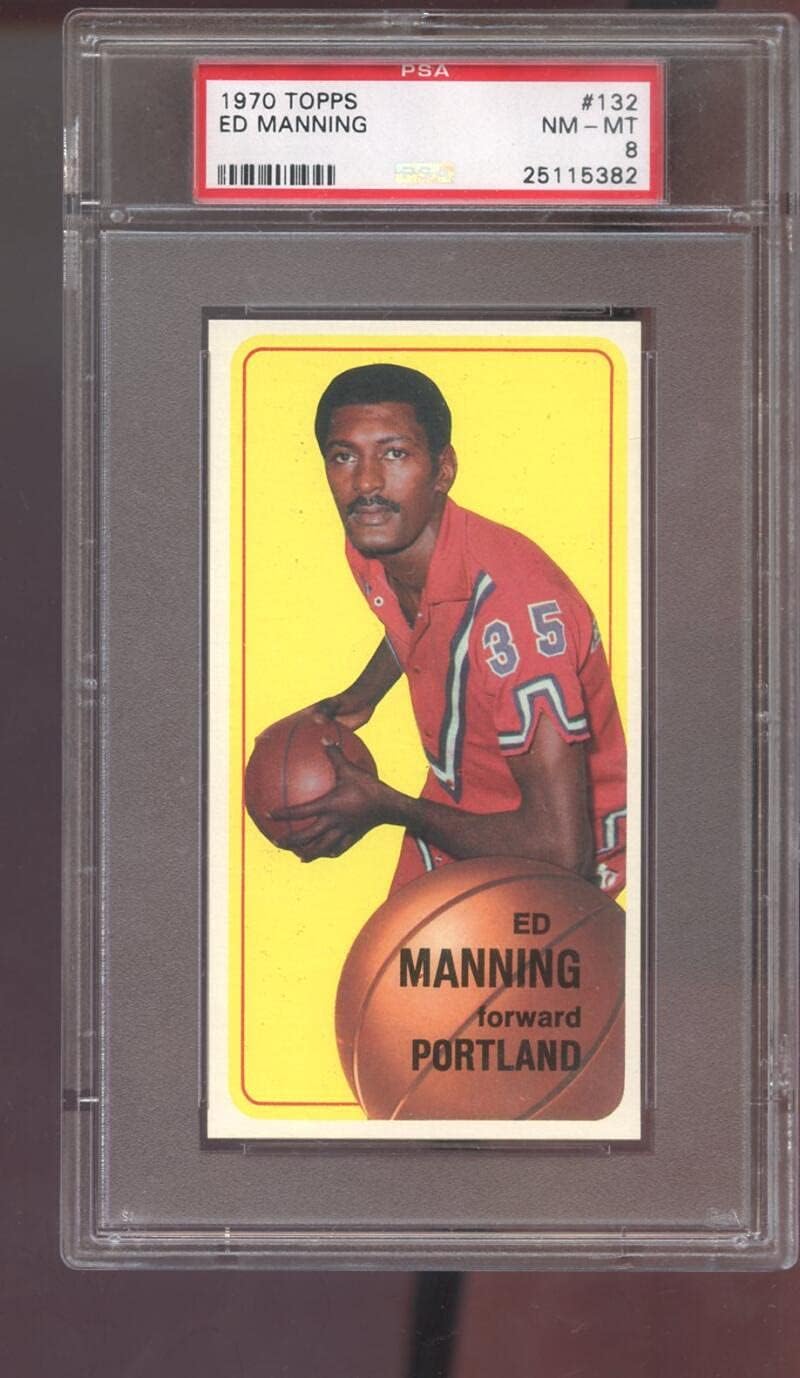 1970-71 Topps #132 Ed Manning PSA 8 Graded Basketball Card 1970 Portland