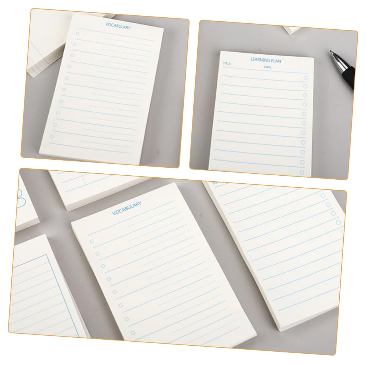 Lurrose 4 Stück 12 Planungsvokabularbuch Notizbücher schreibhefte memoboard nootbook the Notebook Buch praktische Notizblöcke Seitenreiter tragbare Notizblöcke Planungsunterlagen Papier