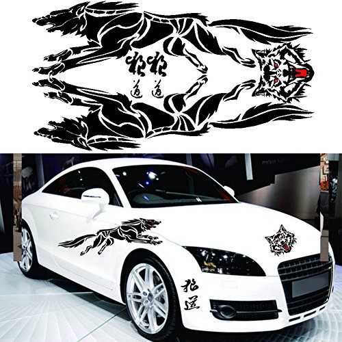 Fochutech Car Decal Stickers, Wolf Totem Car Body Decals - Vinyl Decal Sticker For Trucks Boats Decoration, Eye-Catching Reflective Stickers #TOP2