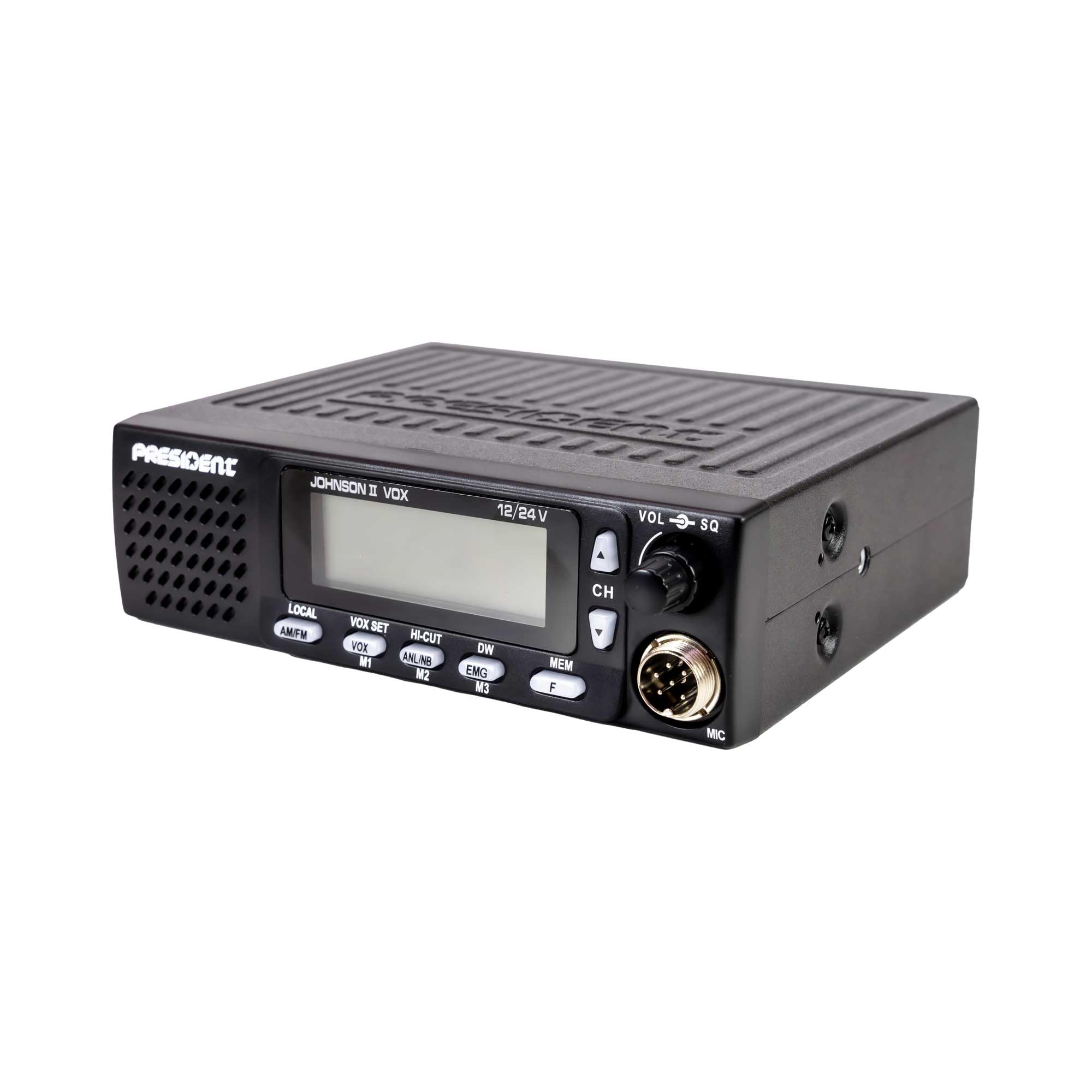 Kit Radio CB President Johnson II ASC + antenne CB PNI ML70, Longueur 70 cm, 26-30 MHz, 200 W