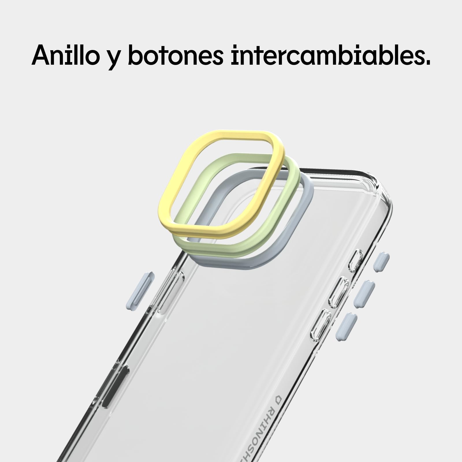 RhinoShield Funda Clear para iPhone 16 Plus | Tecnología antiamarilleamiento, alta transparencia cristalina, resistencia a impactos y grado militar.
