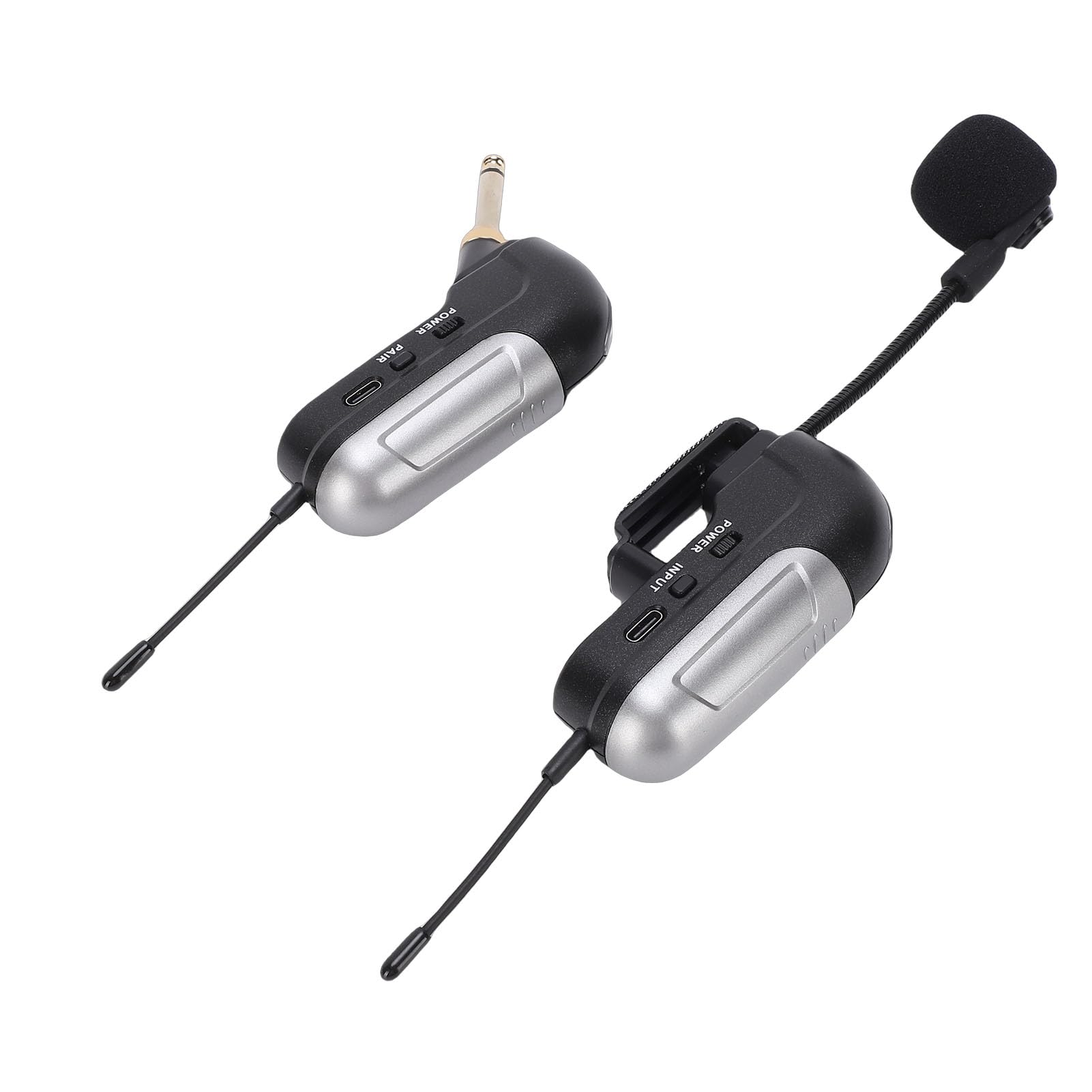 banapoy Microfono Wireless per Fisarmonica UHF, Microfono per Strumenti con Suono HD e Ricevitore, Portata 30 M, Durata della Batteria 6 Ore, Palco di Ripresa per Altoparlanti