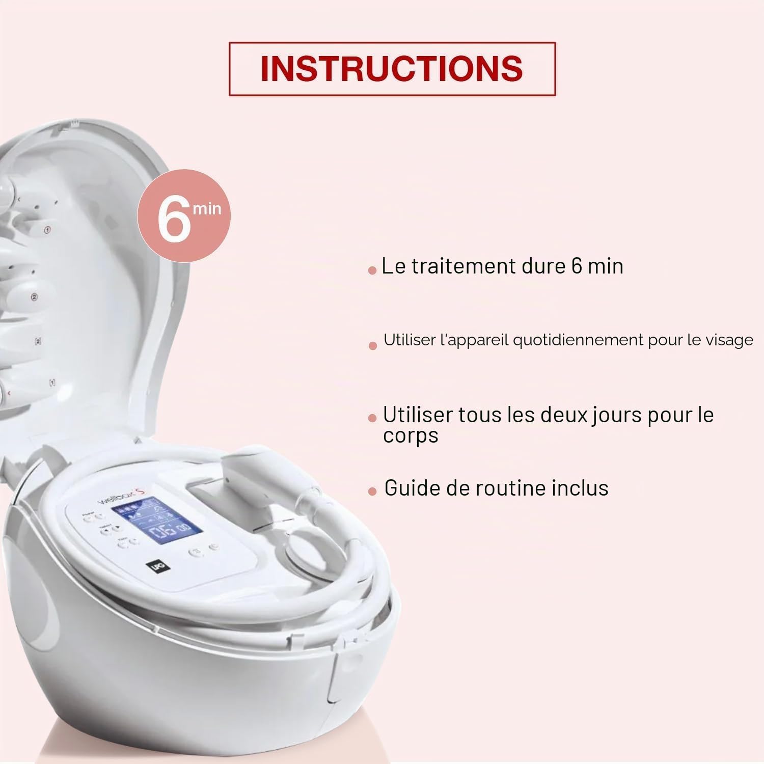 LPG - WELLBOX [S] - Appareil de Stimulation Cellulaire Anti-Âge et Stimulation Cellulaire - Méthode 100% Naturelle & Prouvée - Blanc