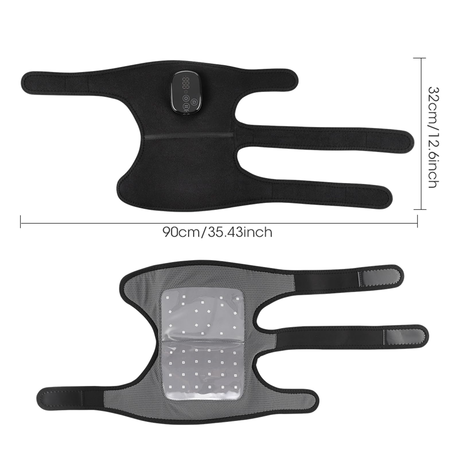 BestYiJo Masajeador de rodilla con 4 zonas de vibración, control inalámbrico recargable para rodilla/articulación/codo/hombro alivio de rigidez