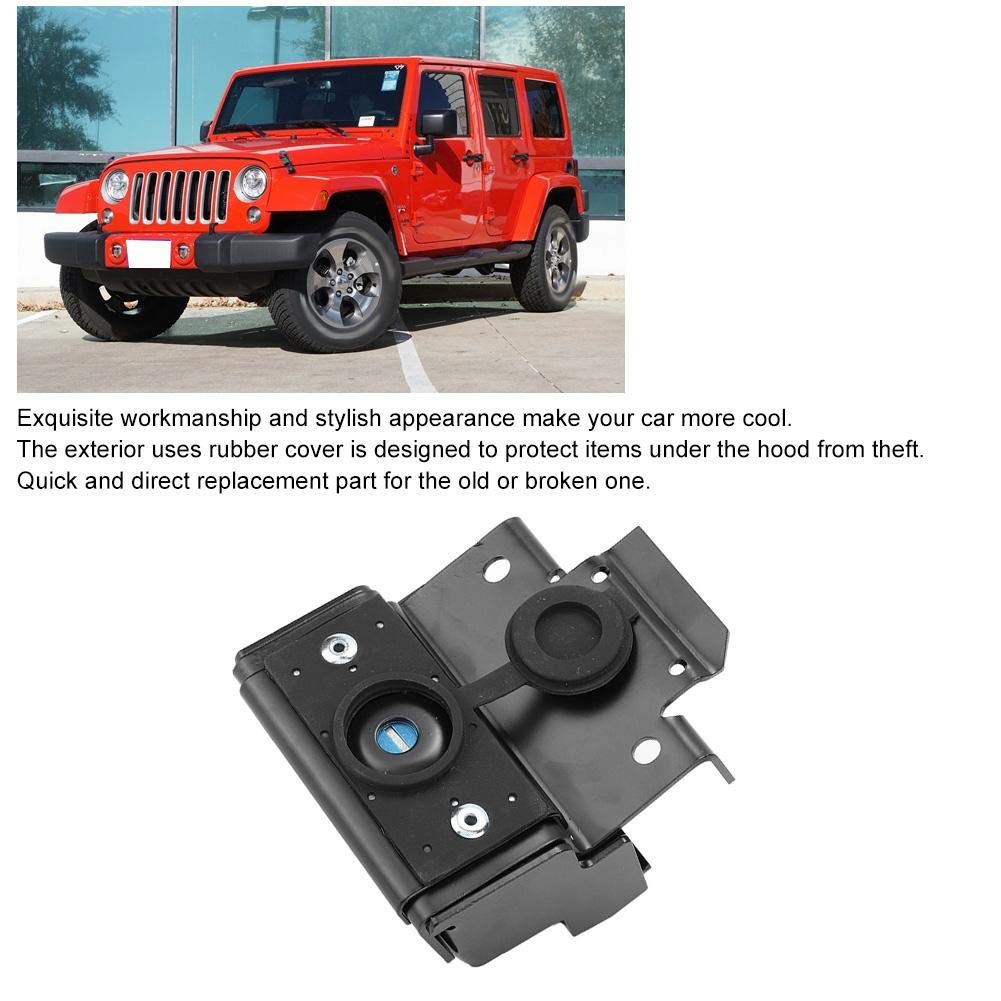 Cierre de capó, pestillo de capó del capó del coche apto para Wrangler JK & Unlimited 2007-2017