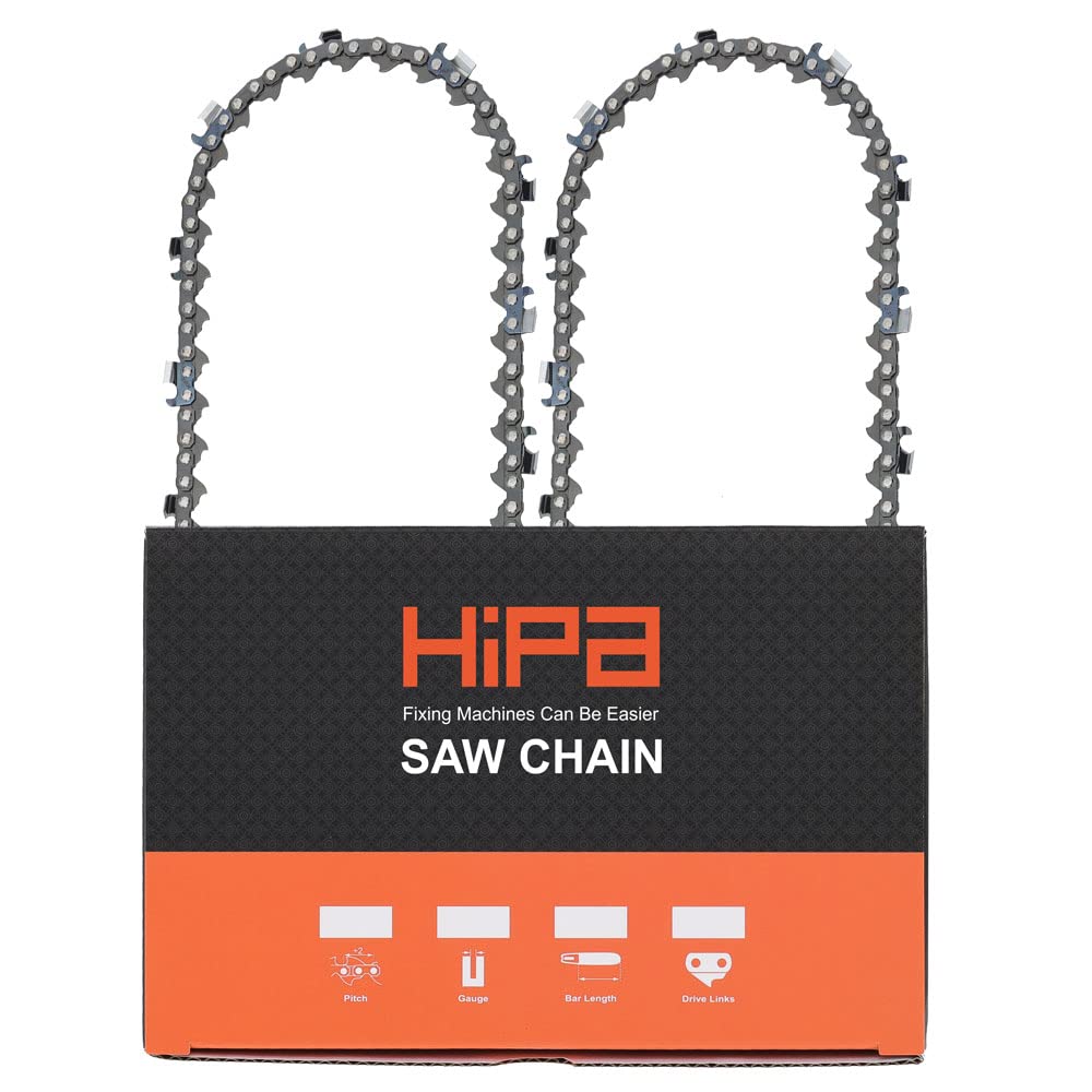 Hipa (2-pack) E70 20 Inch PowerCut Chainsaw Chain for Poulan Pro pp5020av ECHO CS-590 Homelite Tanaka 3/8 pitch .050 gauge 70 DL Chain