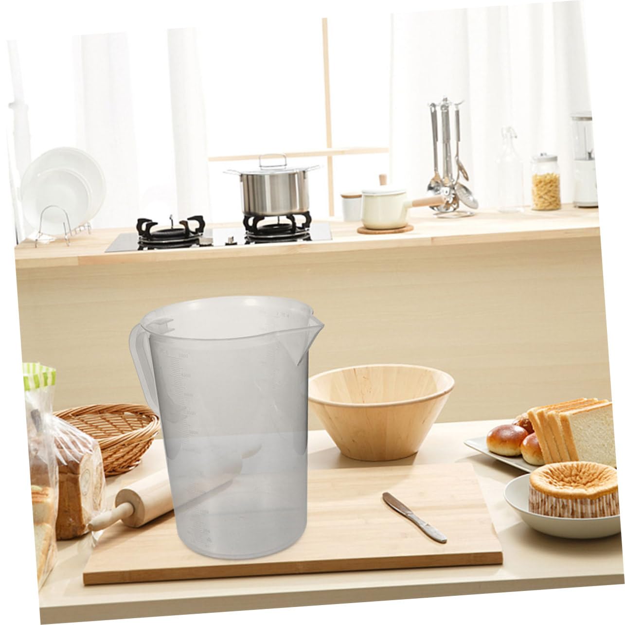UPKOCH 2pezzi Misurino Graduato in Plastica Marcature Su Entrambi i Lati Per Misurazione Accurata Liquidi Per e