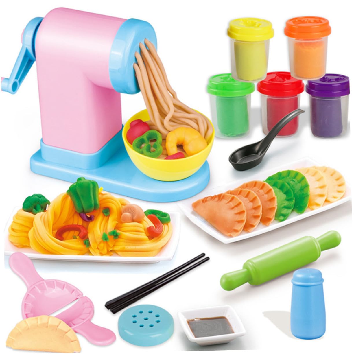 Máquina de Fideos de Plastilina 3d de Plástico, 1 Juego | Moldes de Modelado para Hacer Formas Variadas, Apto para Aulas y Aprendizaje Temprano