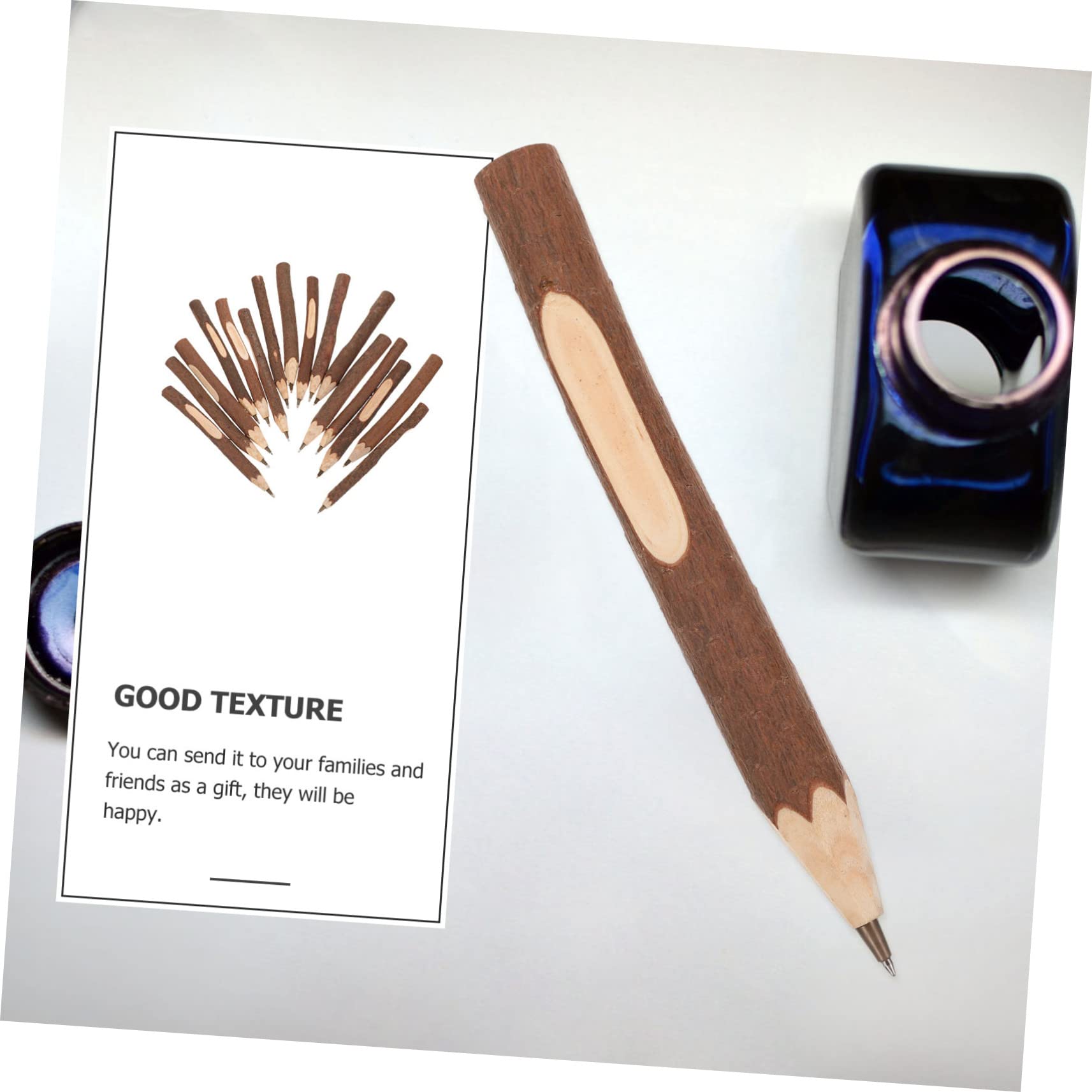 48 Pièces Stylo à Bille Brindille Accessoire D'écriture Stylos Techniques Stylos Noirs Stylos De Remerciement Stylo D'écriture Portable Stylos D'écriture Écriture Pratique En Bois