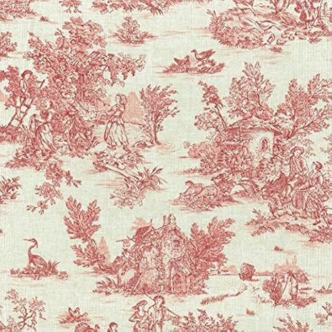 Mini Toile de Jouy Fabric - Antique Red Cover