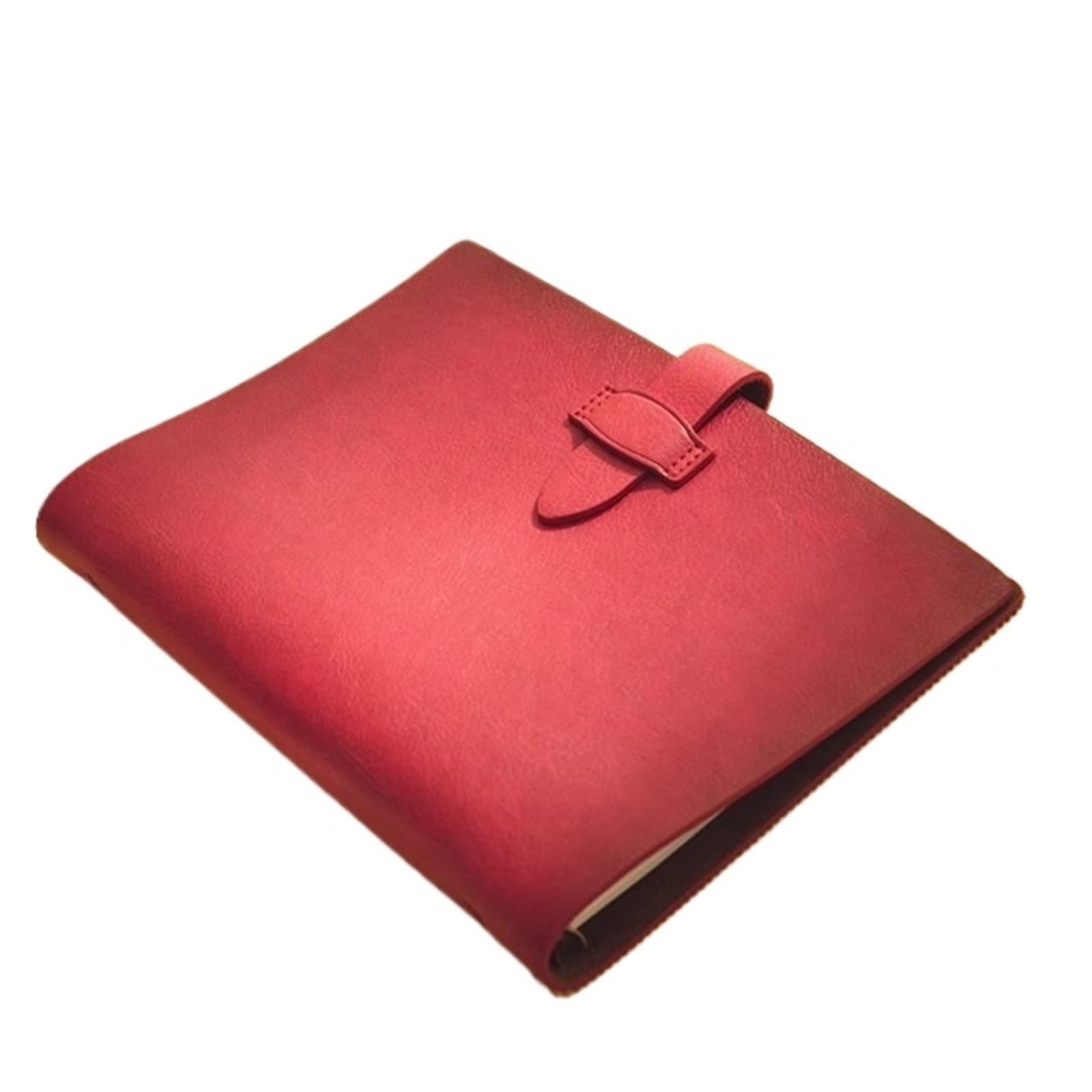 Cahier Bloc-notes Carnet À Feuilles Mobiles Style Rétro, Agenda Clipser, Pages Intérieures Remplaçables Matériel de dessin(Rot)