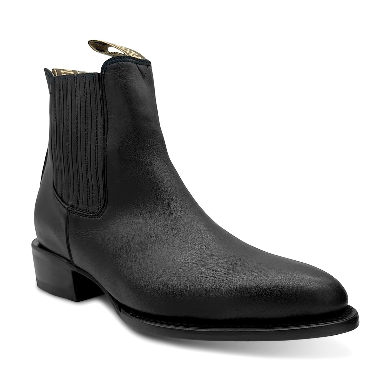 The Western Shops Men’s J Toe Leather Brown Ankle Cowboy Boot