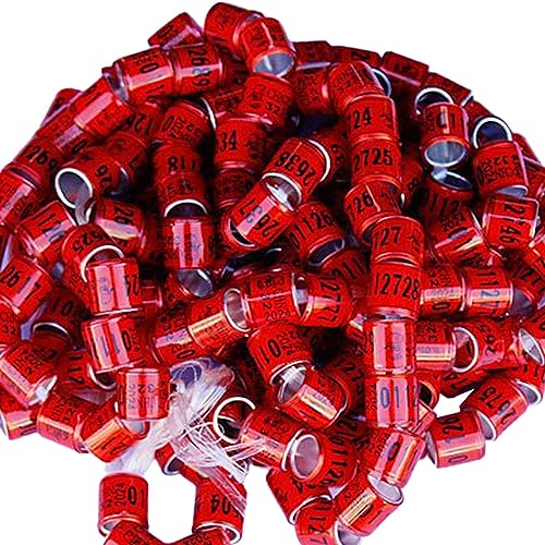 Anillos para Patas de Paloma Reutilizables de Aluminio con Numeración 3