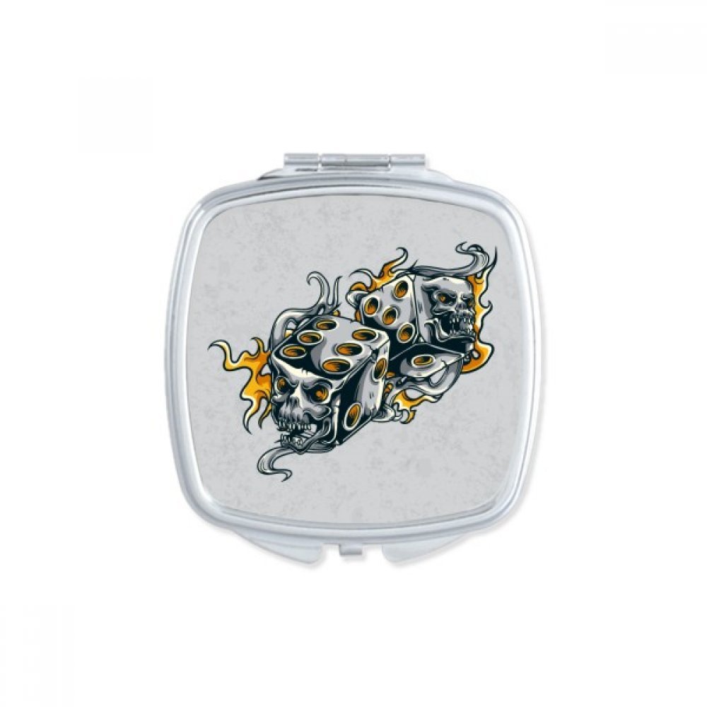 Miroir de maquillage compact motif jetons de casino poker imprimé multicolore fait main