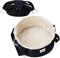 Vista 22 de Bolsa de maquillaje con cordón en forma de barril, grande, bolsa de cosméticos, organizador de artículos de tocador para mujeres, B-verde menta