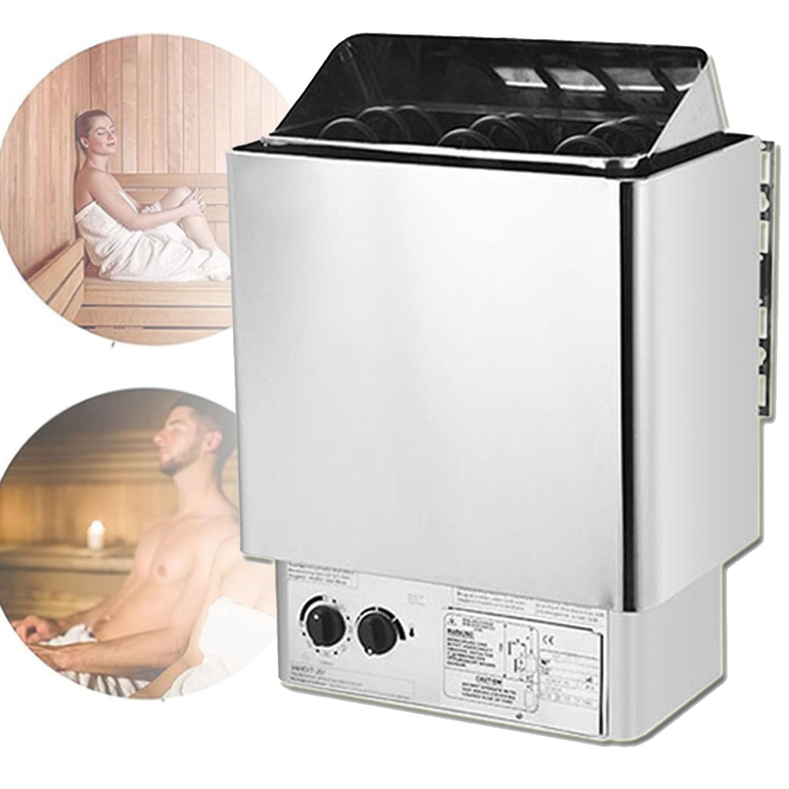 Calentador De Sauna Eléctrica, Calentador De Sauna, Calentador De Sauna Portátil, 3H Temporizador con Termo-hidrómetro Sauna Establecido para Sauna (8KW)