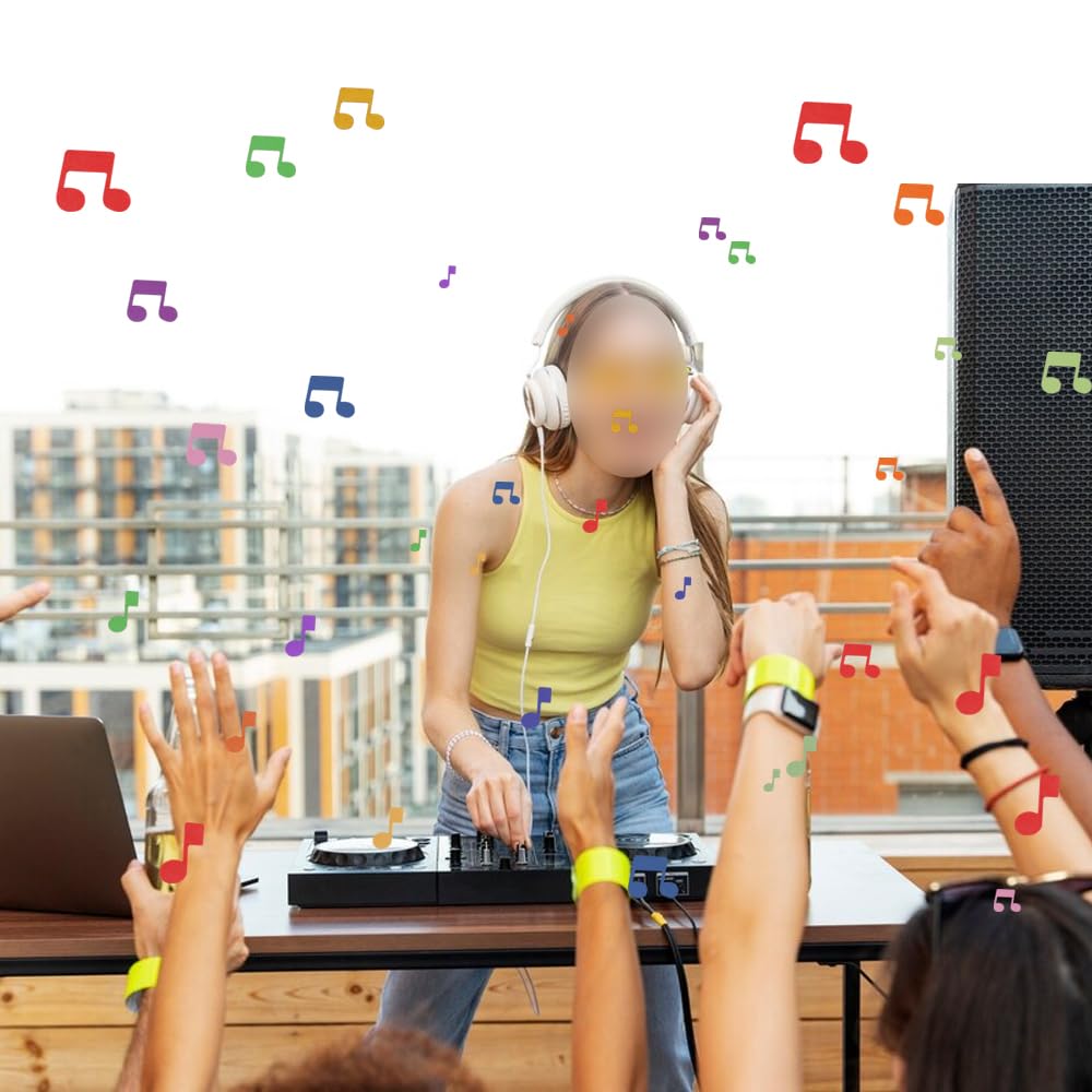 FONGKNOX 100 sztuk konfetti muzyczne, papierowe konfetti wiolinowe, klucze wiolinowe, konfetti sto?owe, akcesoria na imprez? muzyczn?, dekoracja nuty muzyczne na imprez? muzyczn?, wesele, urodziny