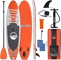 Vista 8 de SereneLife Inflatable Stand Up Paddle Board - Wide Stable Design, Non-Slip Deck for Adults & Youth with Premium Paddle Board Accessories: Carry Bag