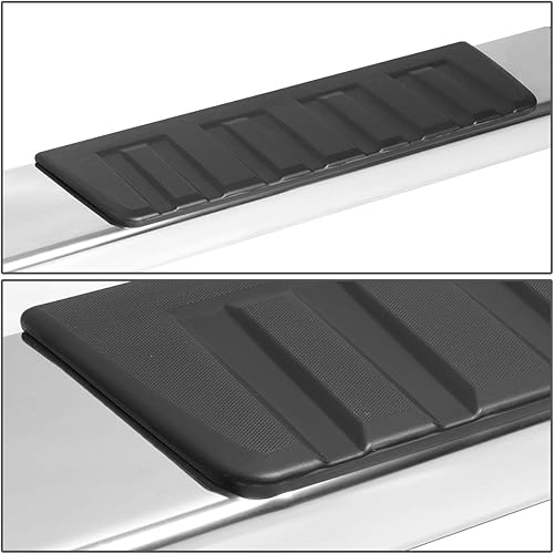 Miniatura 2 de Auto Dynasty Estribos Nerf Bar de 6 pulgadas compatibles con Silverado Sierra 1500 2500HD 3500HD Crew Cab 07-19, acero inoxidable, cromo pulido