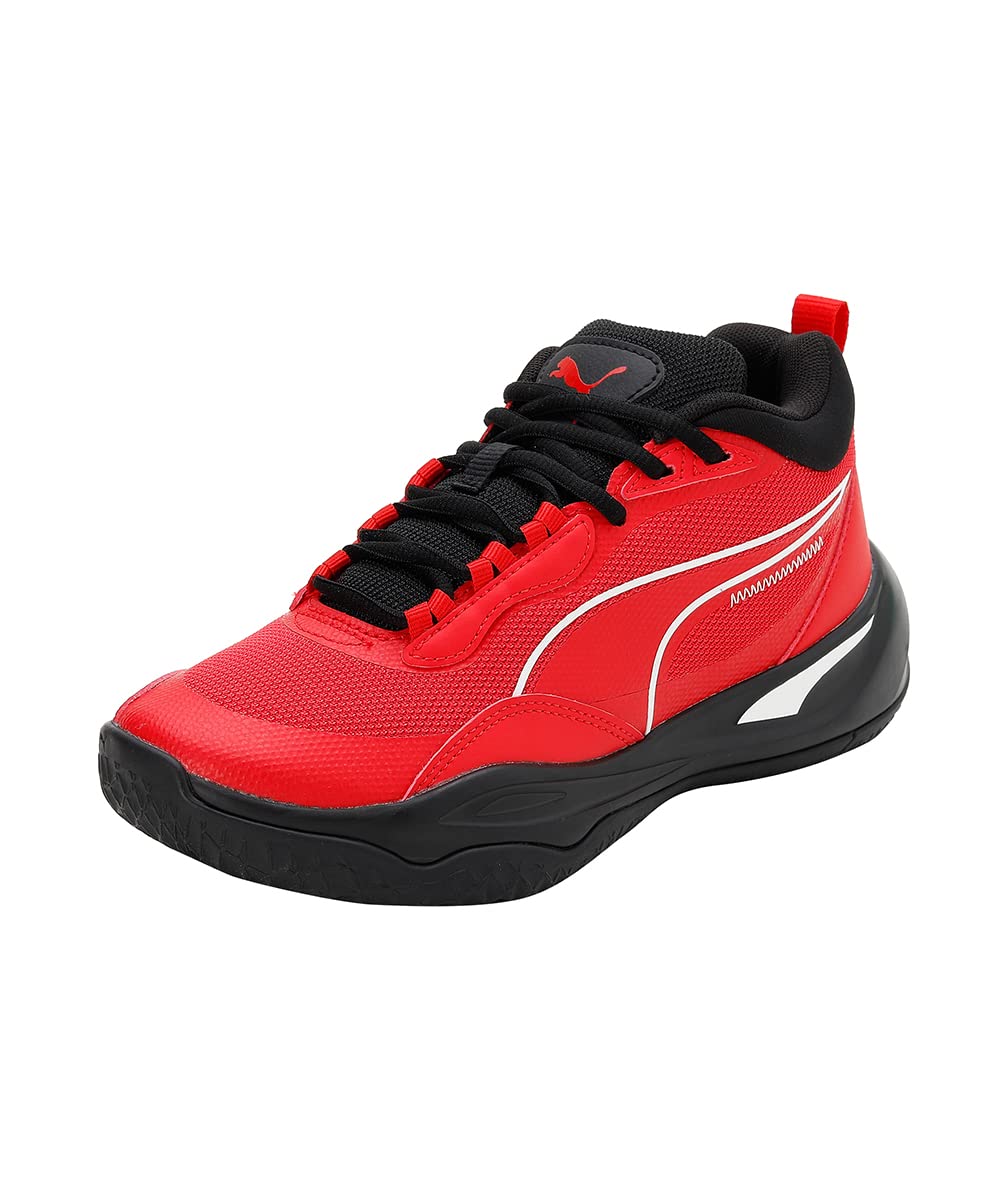 Puma Unisex-Kids Playmaker Pro JR High Risk Red-Jet Black Basketball Shoe - 4UK (37757301) (B09L5K64JX) Amazon Price History, Amazon Price Tracker