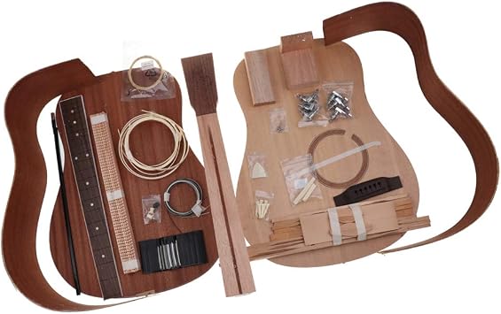 DIY Acoustic Guitar Kit 41 Inch Spruce Wood Build Your Own Instrument Complete Assembly Set for Beginners Adults