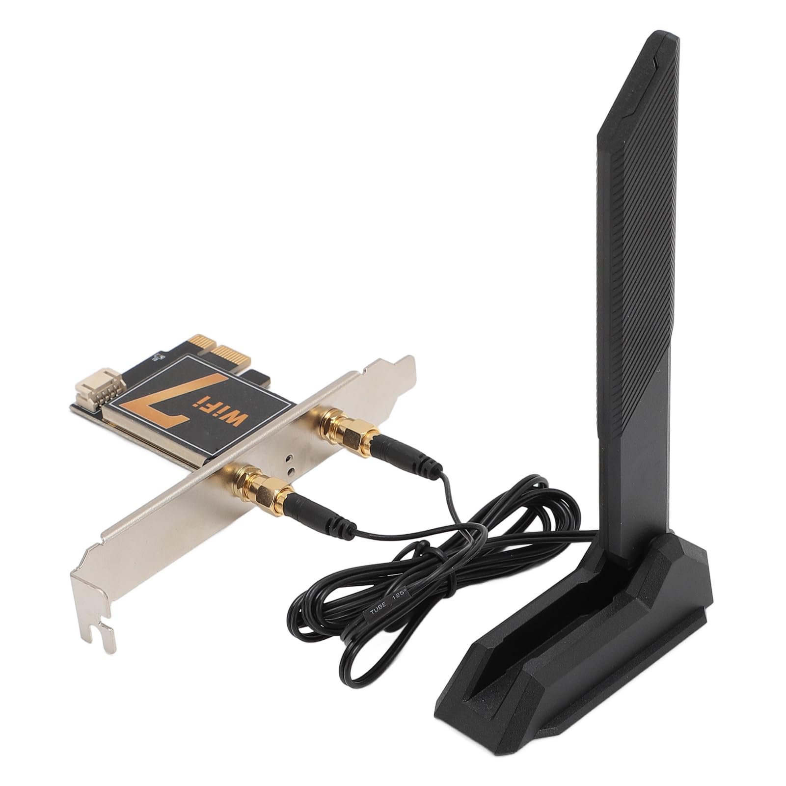 Scheda PCIe WiFi 7, Scheda di Rete Wireless con Banda 8774Mbps, Antenna Pieghevole da 12DB per PC Desktop 10 11 OS