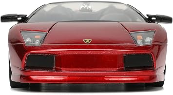 Hyper-Spec 1:24 Lamborghini Murcielago Roadster Die-cast Car Red, Toys for Kids and Adults