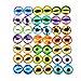 Julie Wang - Cabochons di vetro rotonde con motivo a occhio di drago assortite, per realizzare bambole e gioielli, Vetro, 18 mm