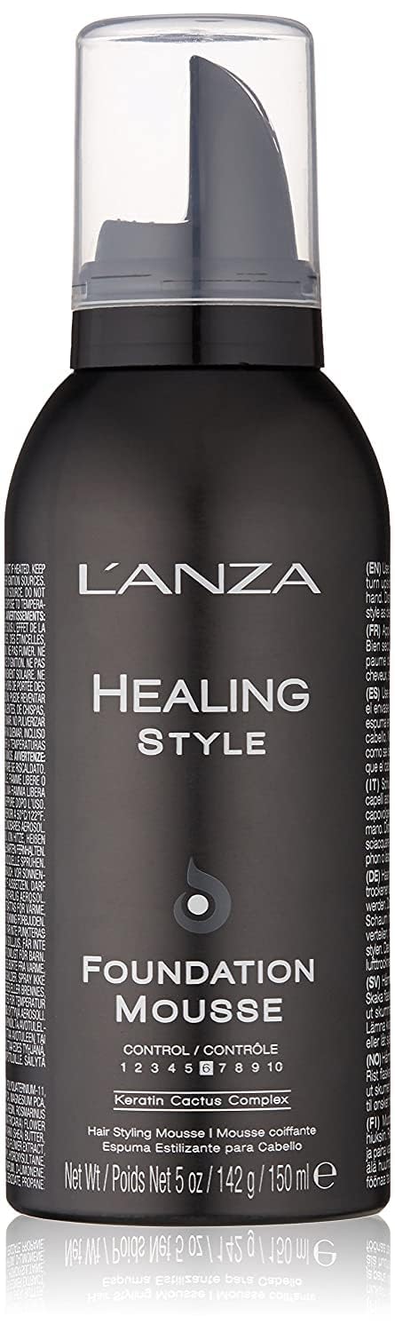 L’ANZA Healing Style Foundation Mousse with Medium Hold Effect, Refreshes and Moisturises Hair and Scalp, With Advanced Control Technology, Non-drying Formula, and Natural Ingredients (5 Fl Oz)