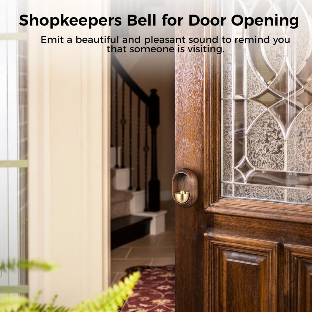 Magnetic Door Chime for Businesses, Shopkeepers Bell with Pleasant Tones, Decorative Office Wall Ornament, Ideal for Entry Alerts