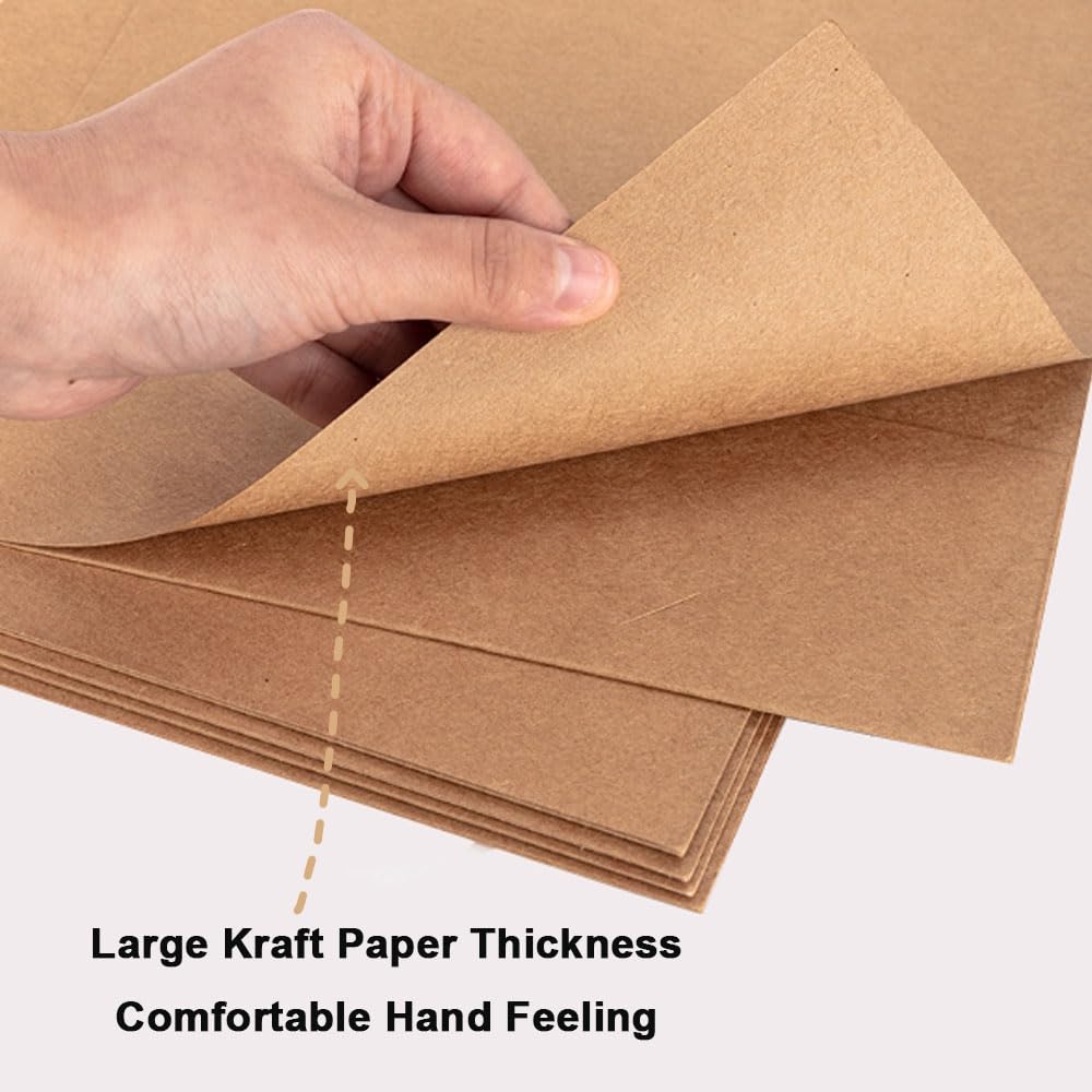 Oaygat 10Pcs A4 File Folder Kraft Paper Office Insert Presentation Holder Storage Organizer Paper Business Project Folder Single Insert Folder for Document Business Report - Image 4