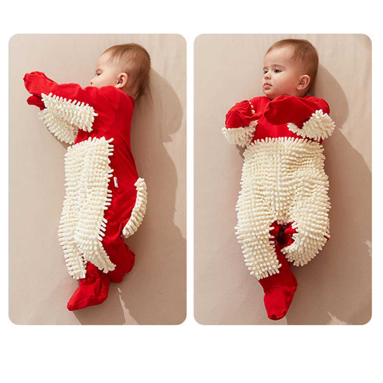 Tuta Neonato 100% Cotone - Pagliaccetto Manica Lunga Con Bottoni A Pressione - Foto 2