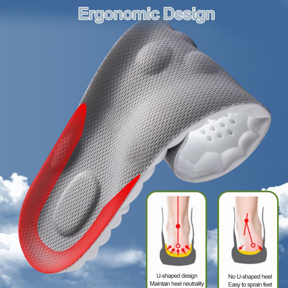 XOPOZON Scarpe Ortopediche Donna E Uomo, Solette Scarpe Supporto Per Arco Plantare, Solette Ortopediche, Plantari Ortopedici Per Piede Piatto, Soletta Memory Foam, Plantare Ortopedico Fascite Plantare - Foto 5