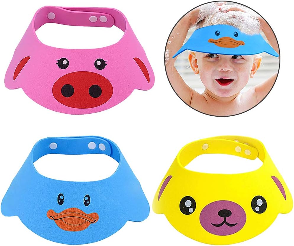 Chapeau De Douche Pour Enfant,Réglable Visière Bonnet De Douche
