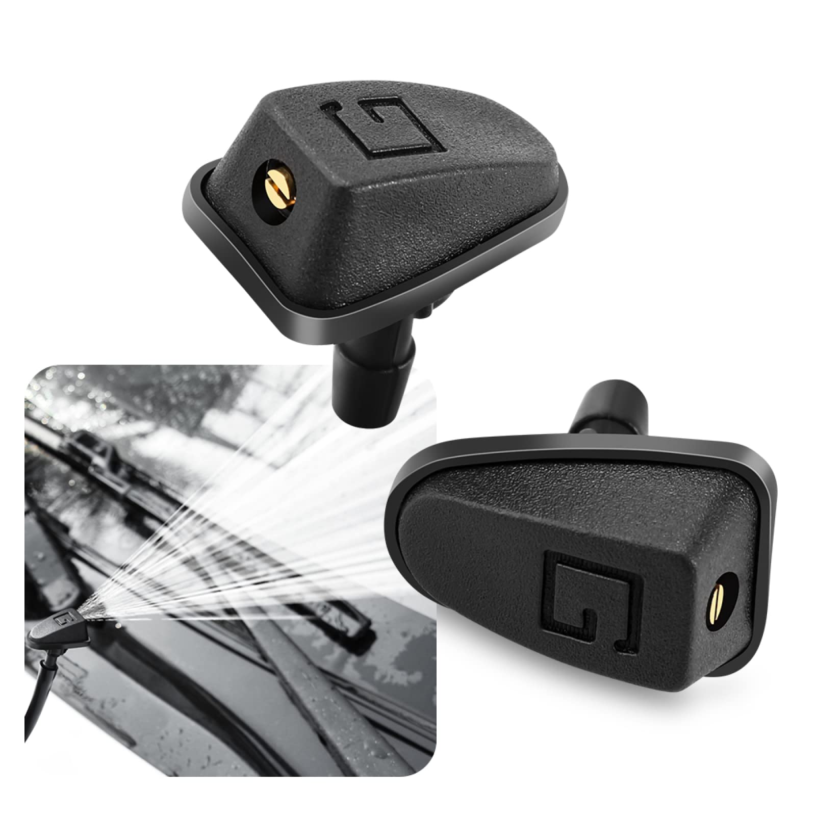 Car Windshield Washer Wiper Water Spray Nozzle, For Mitsubishi Pajero 4