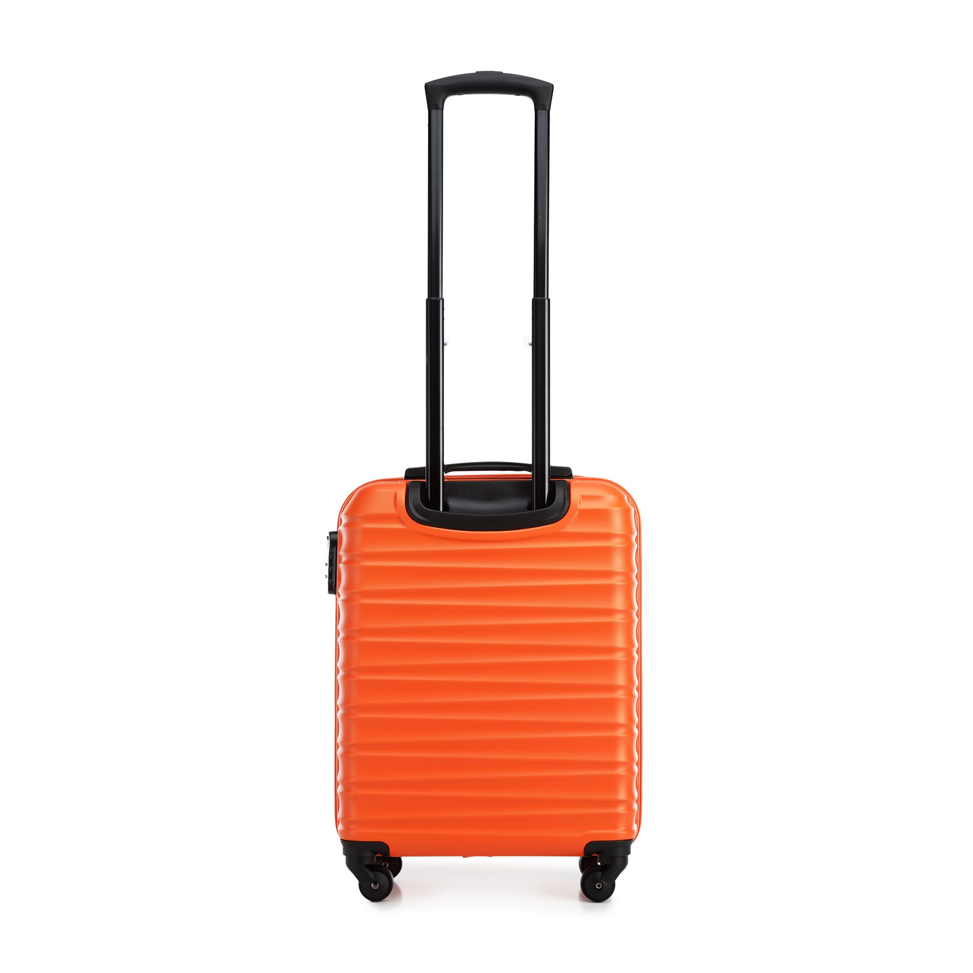WITTCHEN GROOVE Line Stabile Valigia da cabina Bagaglio a mano Valigia piccola Trolley Valigia da Viaggio Trolley Rigido in ABS 4 Ruote Serratura a Combinazione Manico Telescopico Taglia S Arancione