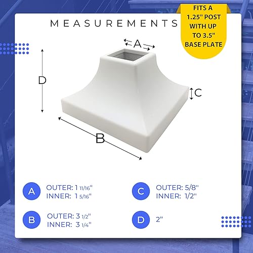 Miniatura 27 de Cubierta duradera para base de poste de cubierta, base de zapatos a presión que transforma instantáneamente los pies de la mano y la escalera