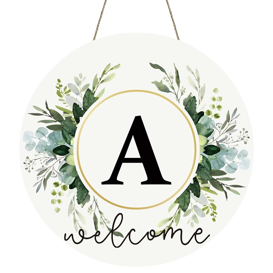Amazon.com: Monogram Letter A Wreaths for Front Door Wreath