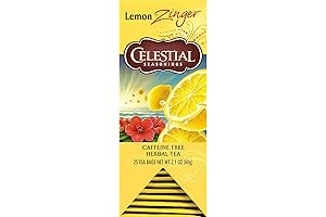 Celestial Seasonings Herbal Tea, Lemon Zinger, 25 Count, (Pack of 6)