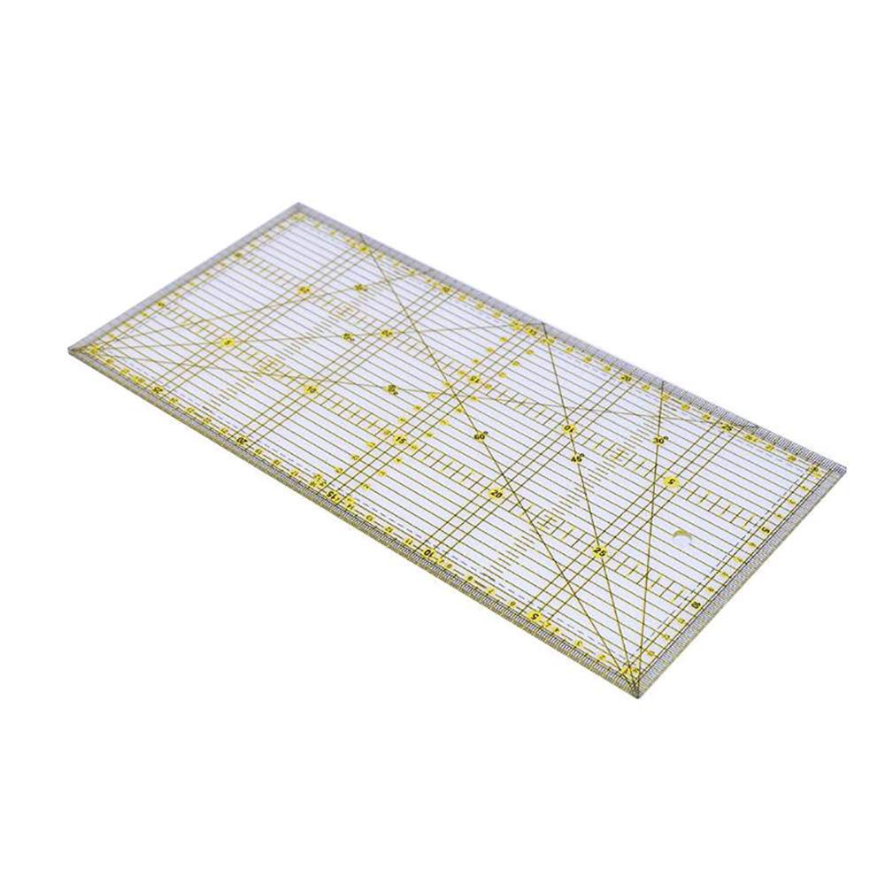 Omabeta Righello Per Trapuntatura E Taglio – Acrilico Trasparente Con Griglia Nera – 25x20 Cm - 4