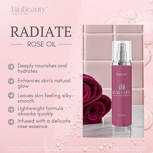 Miniatura 2 de BIOBeauty - Suero de aceite de rosa para rostro con vitamina E, aceite de jojoba y aceite de girasol, aceite facial hidratante y nutritivo con