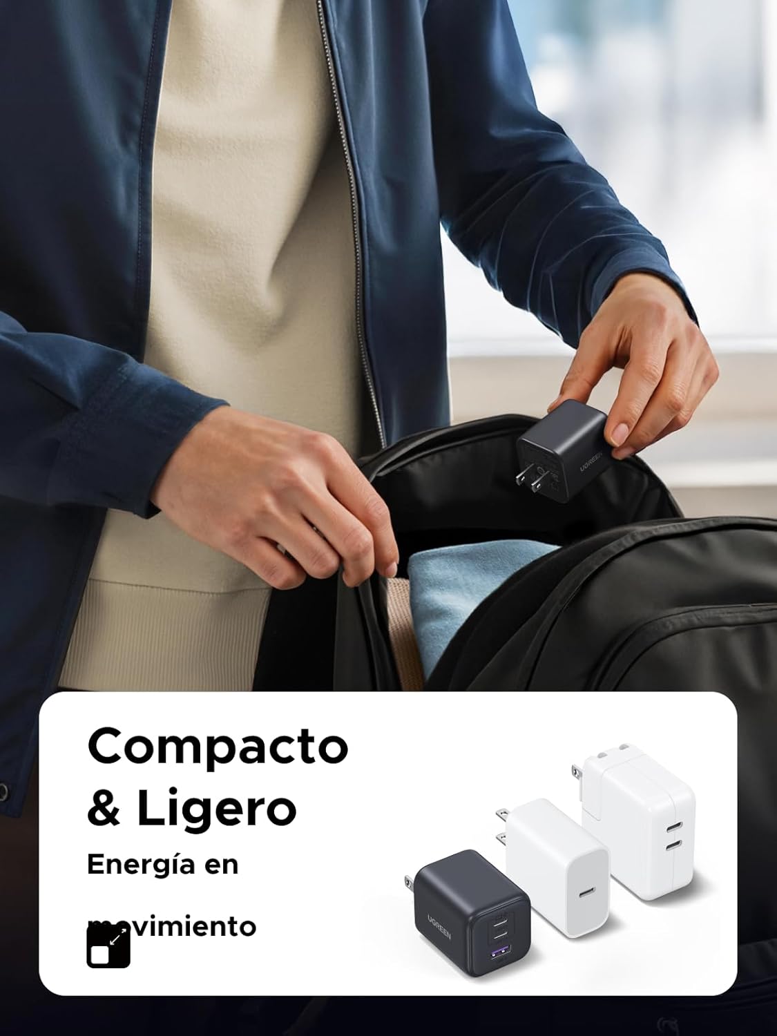 UGREEN 45W 2C1A Fast GaN Charger with Cable New