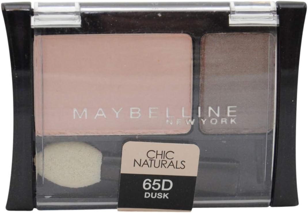 Maybelline New York Expert Wear Eyeshadow Duos, Chic Naturals 65d Dusk, 0.08 Ounce