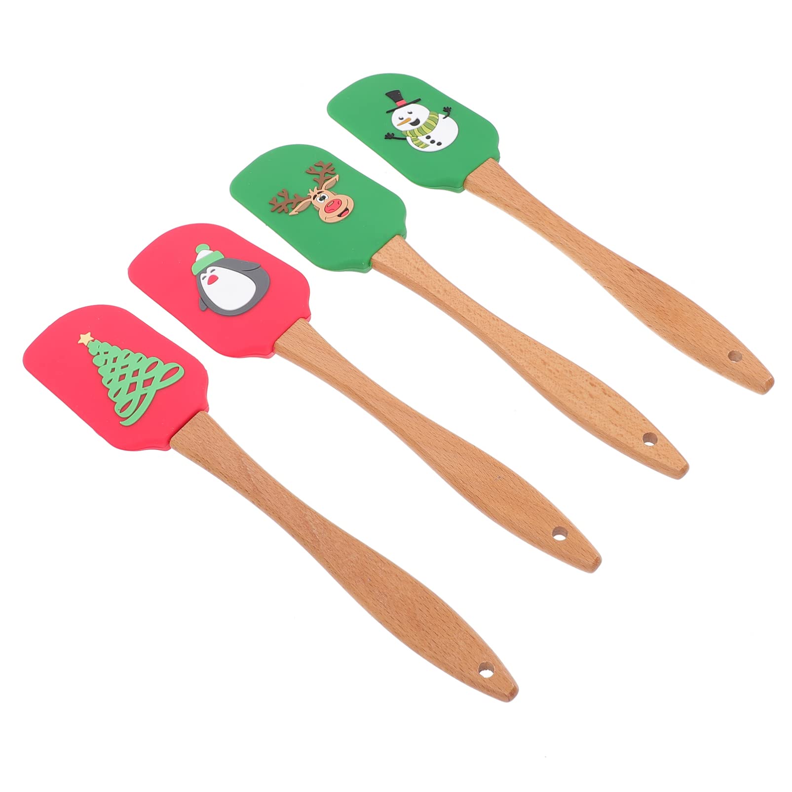 DOITOOL 4pezzi Spatola in Silicone per Crema Raschietto Multiuso per Dolci Utensili Riutilizzabili per Cottura Indoor e Outdoor Design Antiaderente e Facile da Pulire
