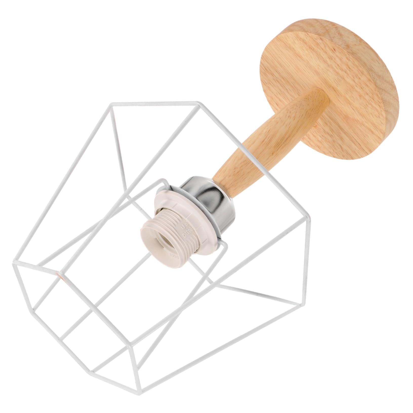 Lampada da Tavolo in Legno e Ferro, Set Fai-da-te con Base e Supporto, per Camera da Letto, Stile Moderno e Semplice